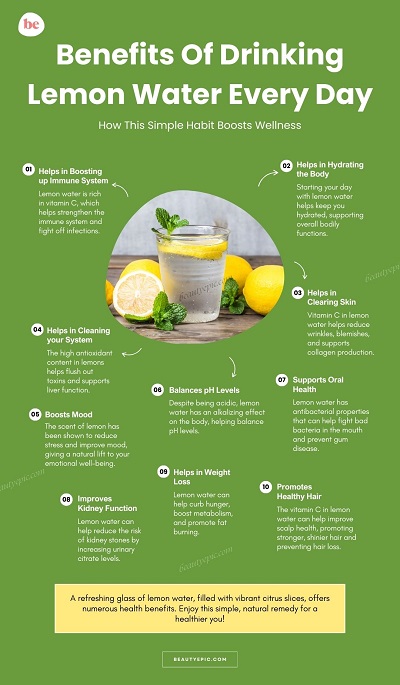Benefits Of Drinking Lemon Water Every Day