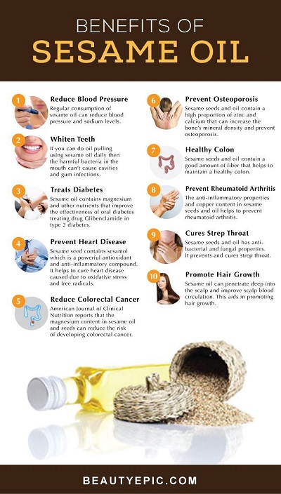 sesame oil benefits