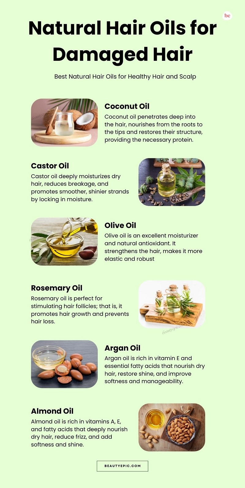 Natural Hair Oils for Damaged Hair