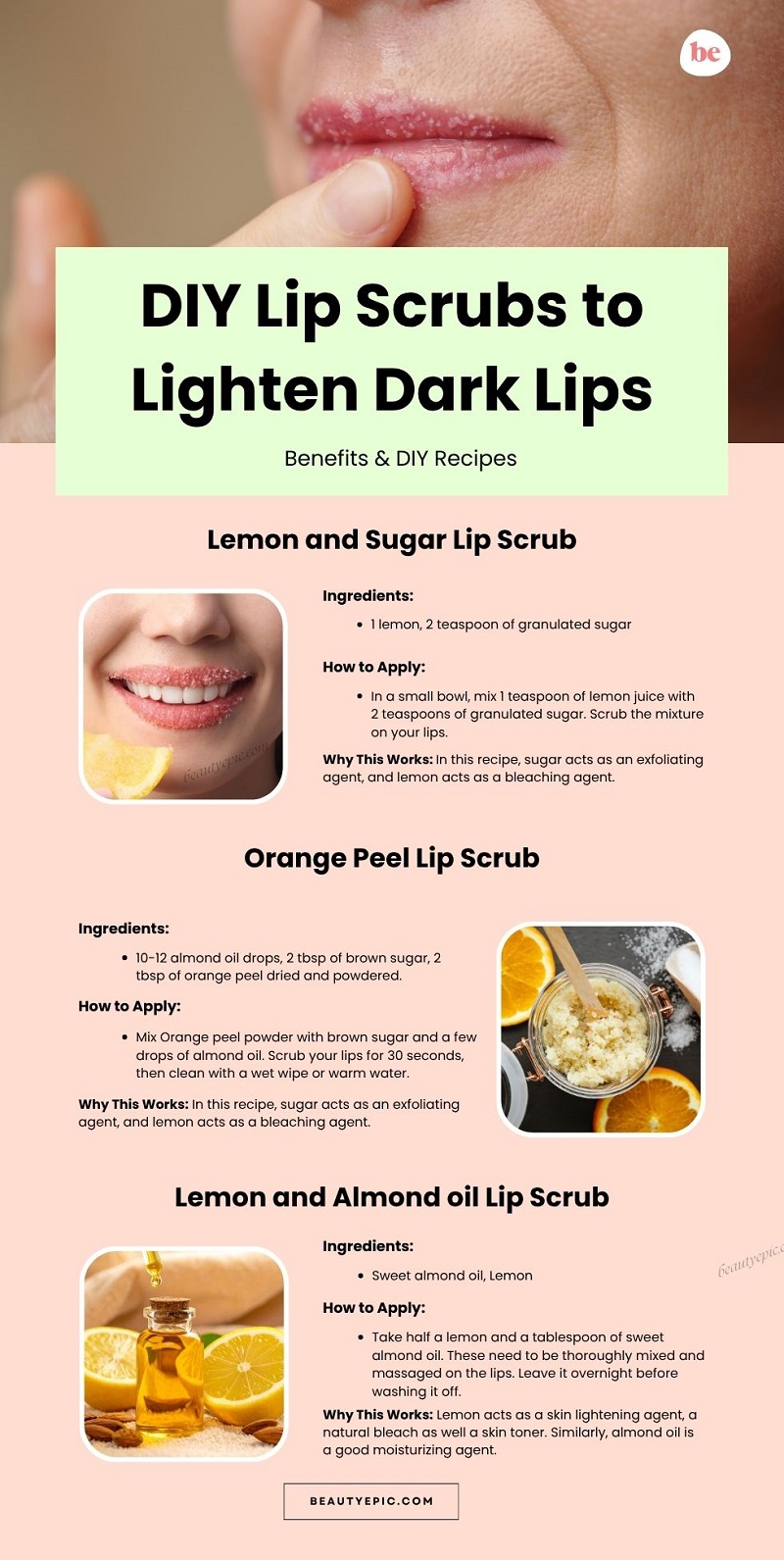 DIY Lip Scrubs to Lighten Dark Lips