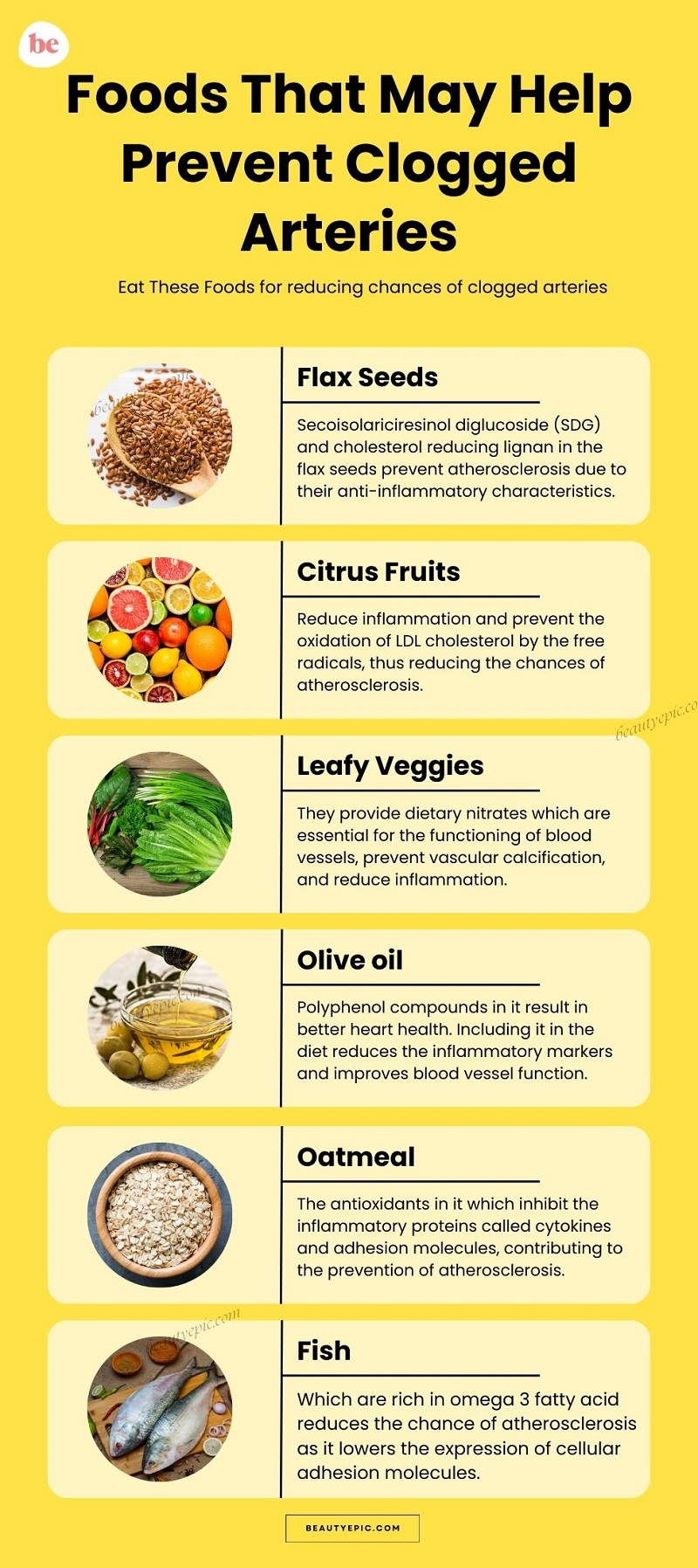 Foods That May Help Prevent Clogged Arteries