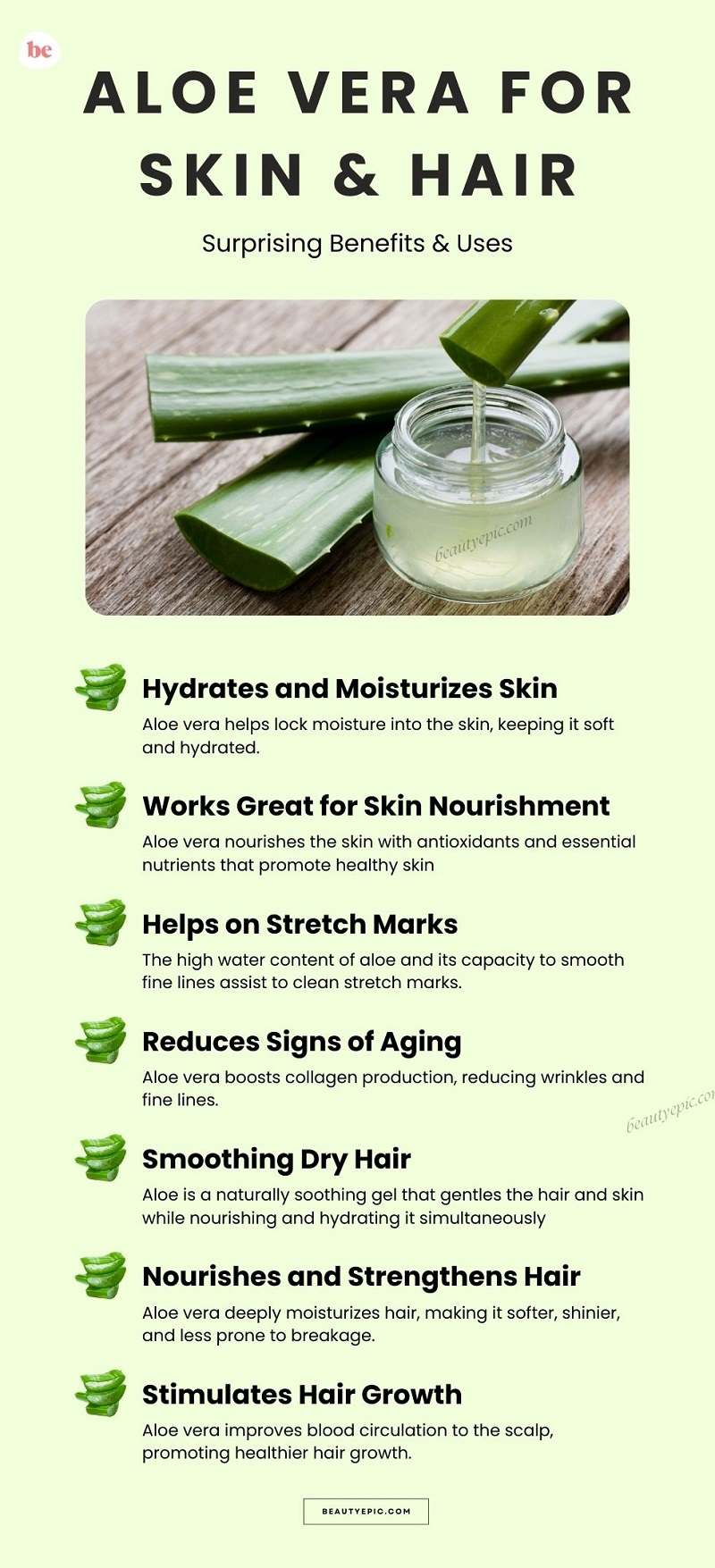 Aloe Vera For Skin & Hair