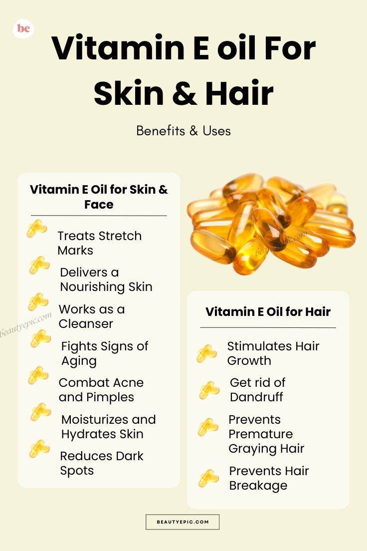 Vitamin E oil For Skin & Hair