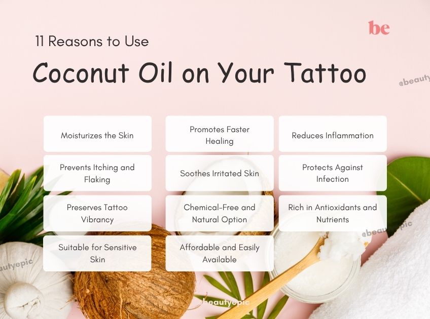 benefits of coconut oil for tattoos