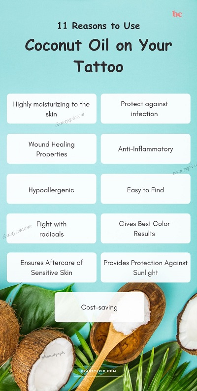 benefits of coconut oil for tattoos