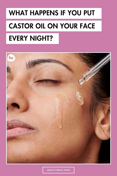 castor oil on face