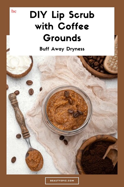 DIY Lip Scrub with Coffee Grounds