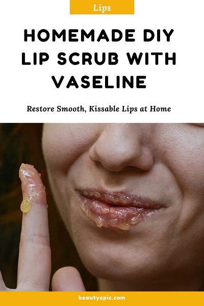 DIY Lip Scrub with Vaseline
