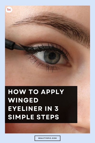 winged eyeliner easy steps