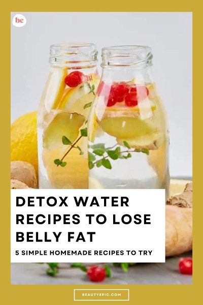 detox water recipes to lose belly fat