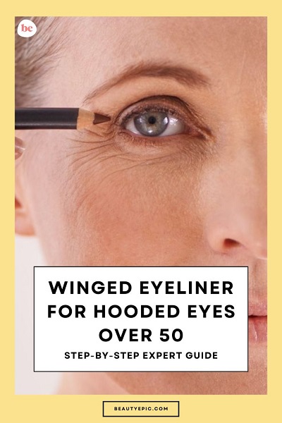 Winged Eyeliner for Hooded Eyes Over 50