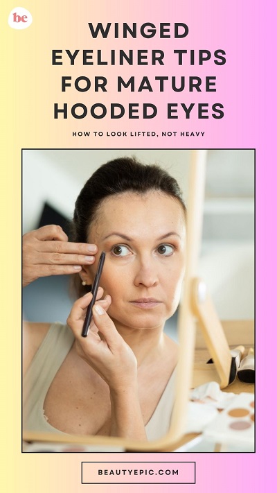 winged eyeliner tips for mature hooded eyes
