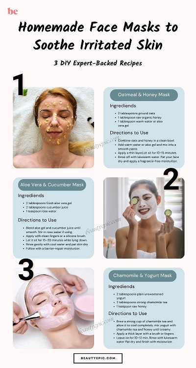 Homemade Face Masks to Soothe Irritated Skin