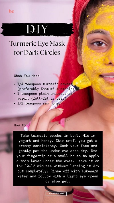 turmeric eye mask for dark circles