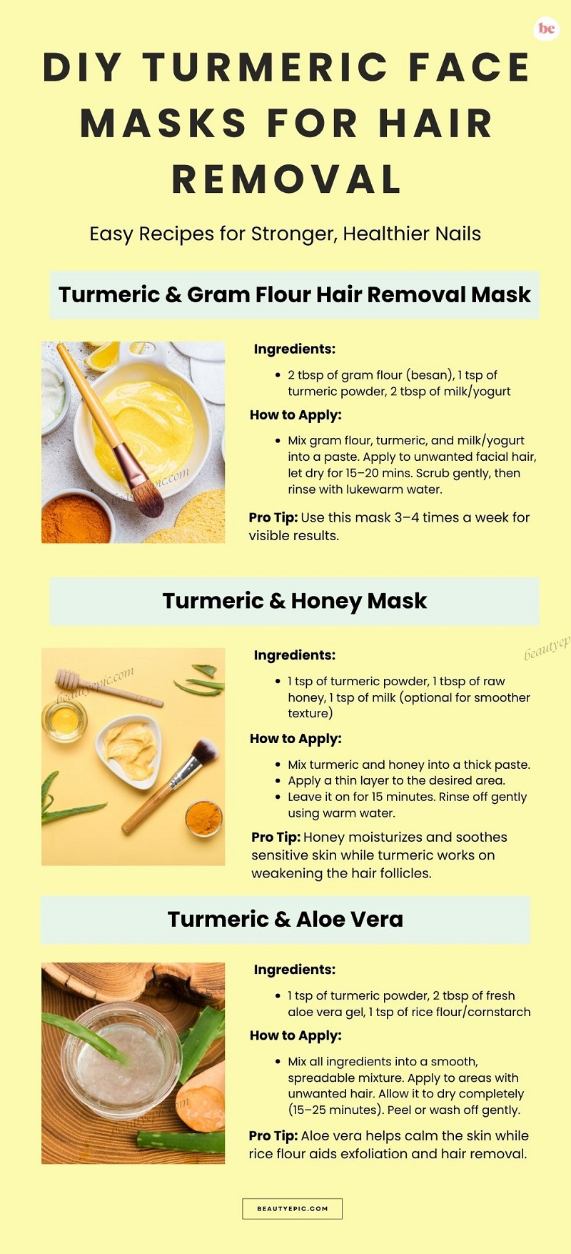 DIY Turmeric Face Masks for Hair Removal