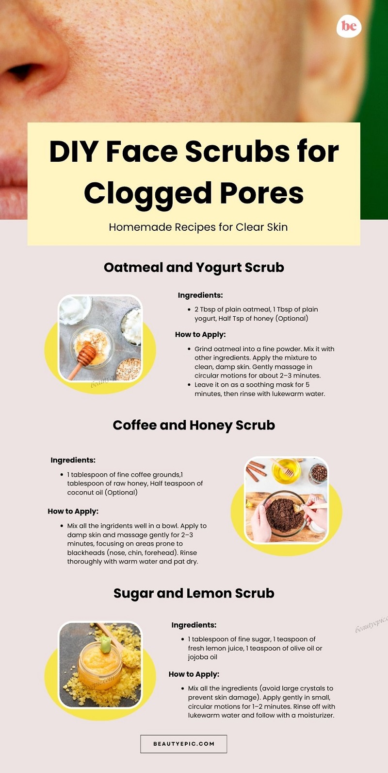 DIY Face Scrubs for Clogged Pores