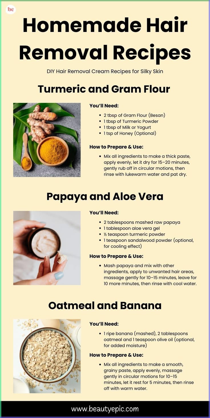homemade hair removal creams