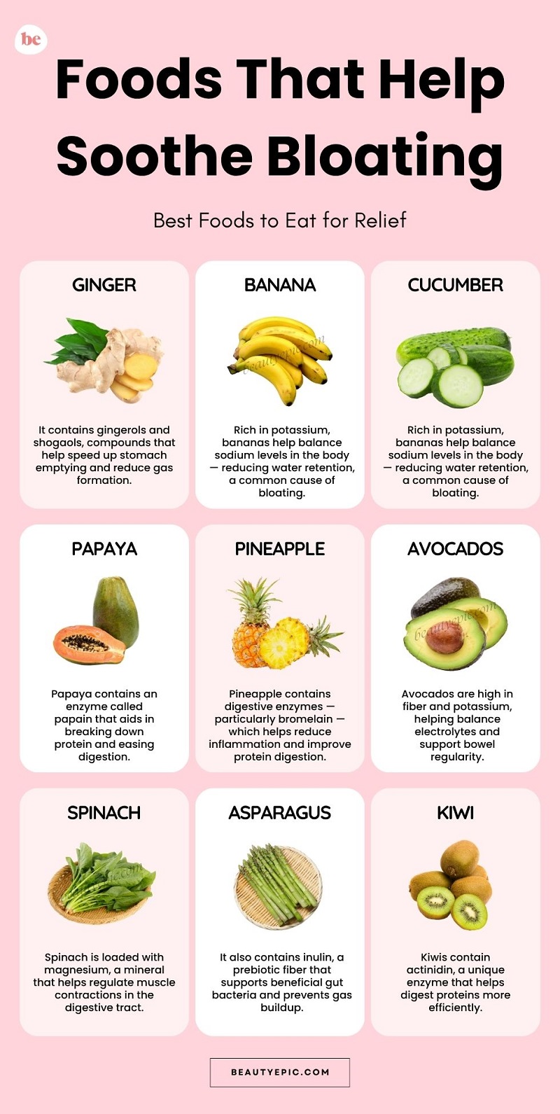 Foods That Help Soothe Bloating