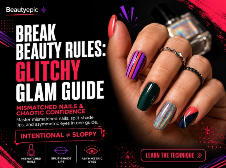 How to Perfect Glitchy Glam: Mismatched Nails & Asymmetric Looks