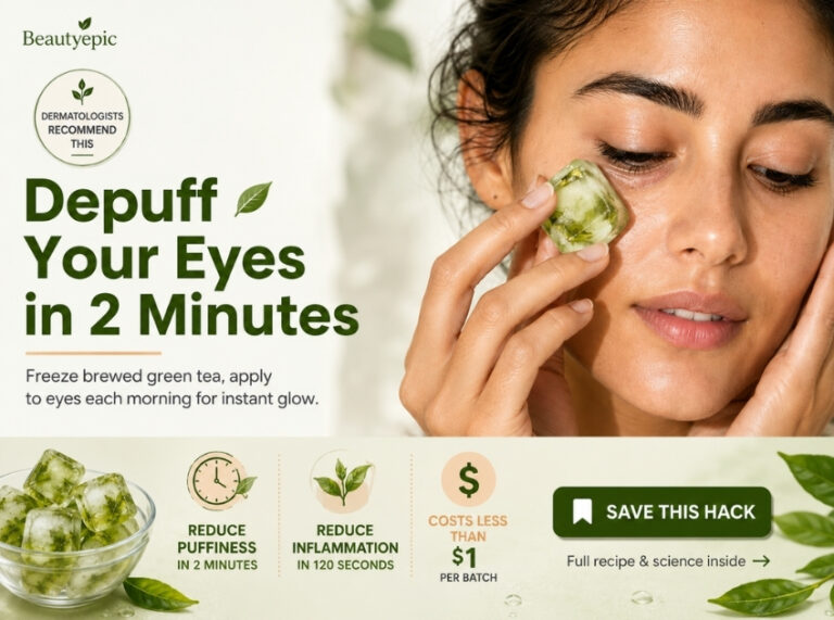 Green Tea Ice Cubes: Reduce Puffiness & Glow in 2 Minutes